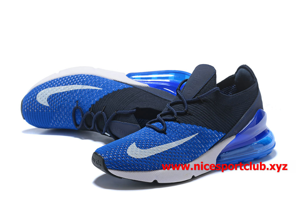 Chaussures Homme Nike Air Max 270 Flyknit ID Prix Pas Cher Nike Air Max 270 Homme Prix Pas Cher BleuNoirBlanc