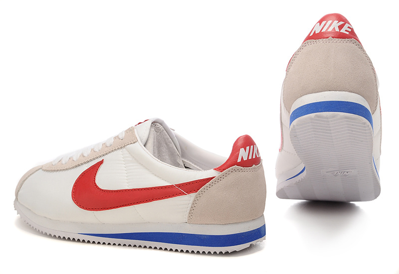 nike cortez blanc bleu rouge